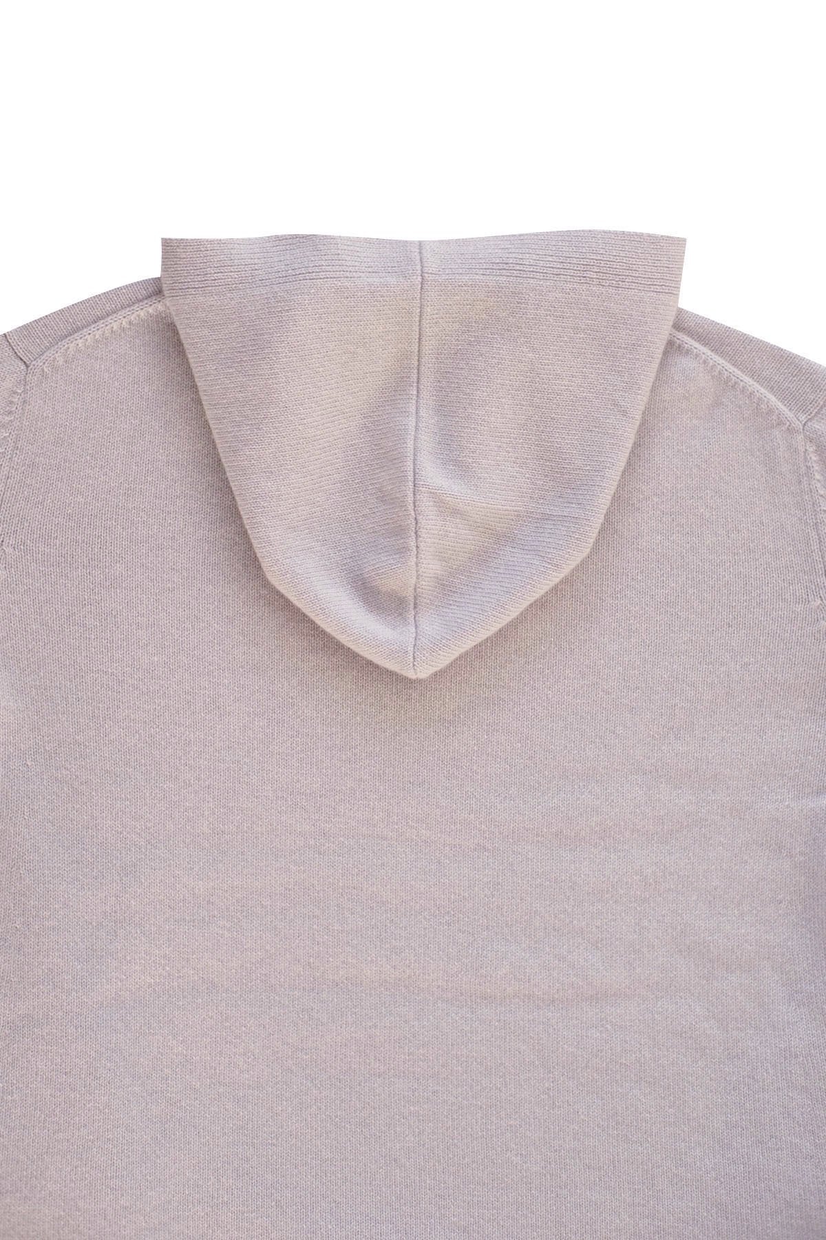 humoresque ★★★ - CASHMERE HOOD PULLOVER MENS - GRAIGE