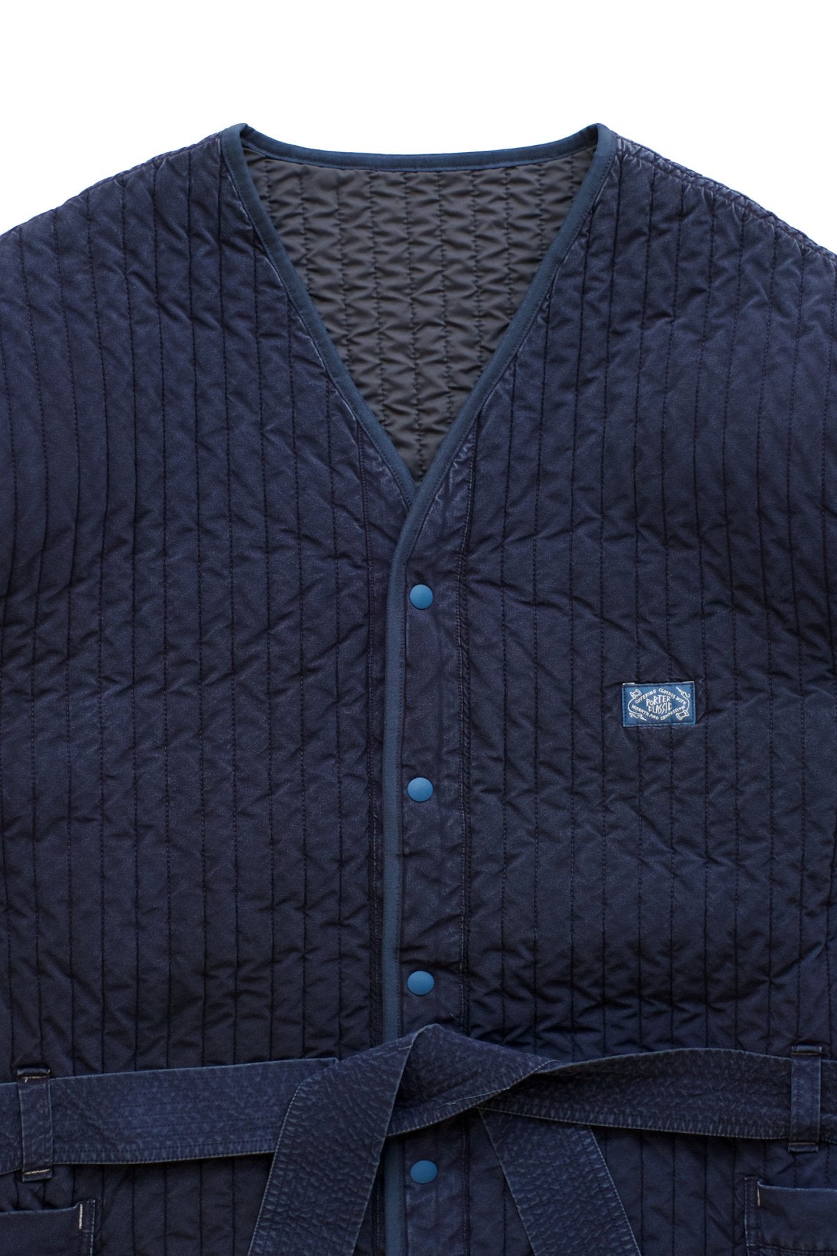 Porter Classic - SUPER NYLON STRETCH LINER COAT - BLUE