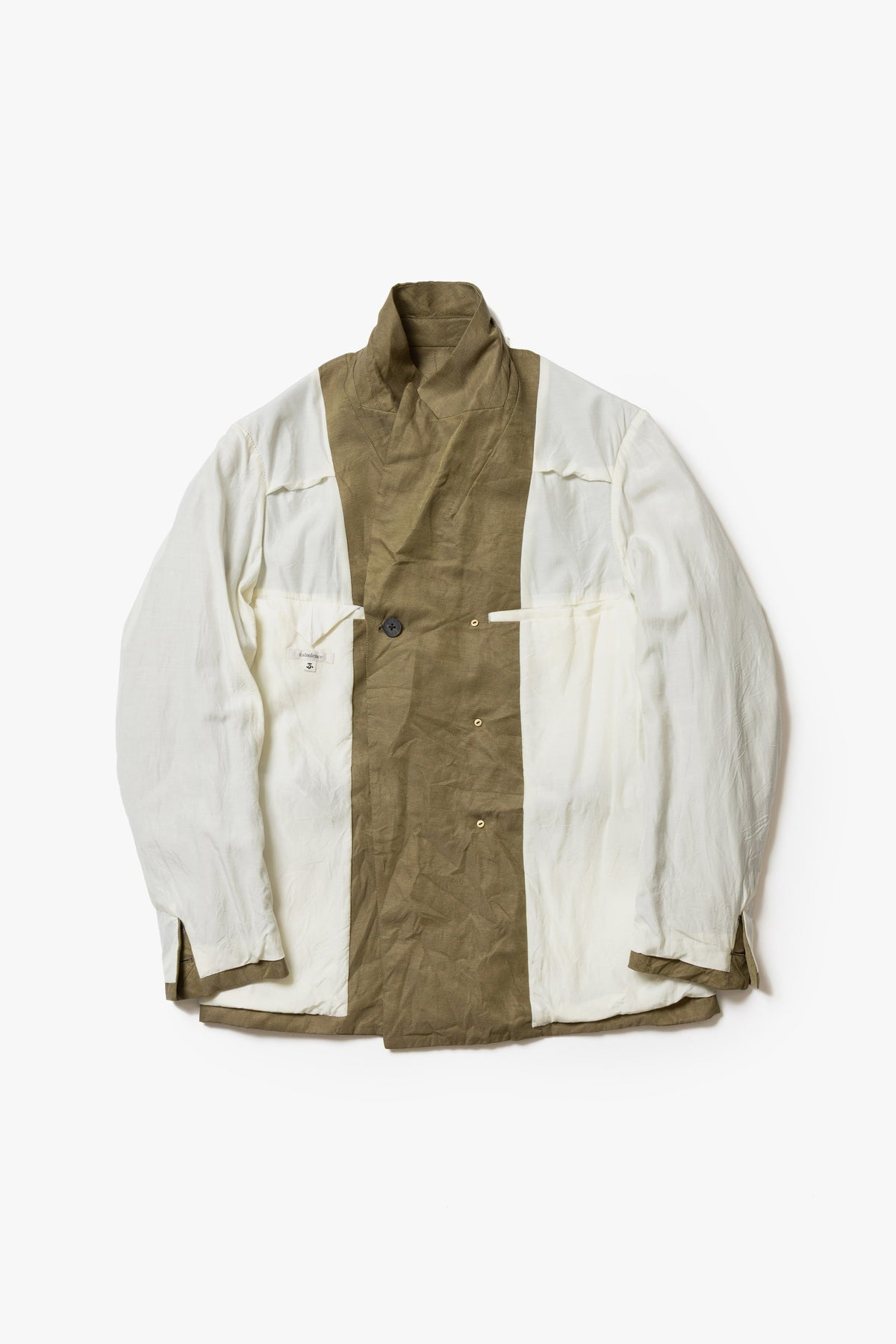 calmlence - JACKET047 DOUBLE BREASTED SACK COAT - DBEG