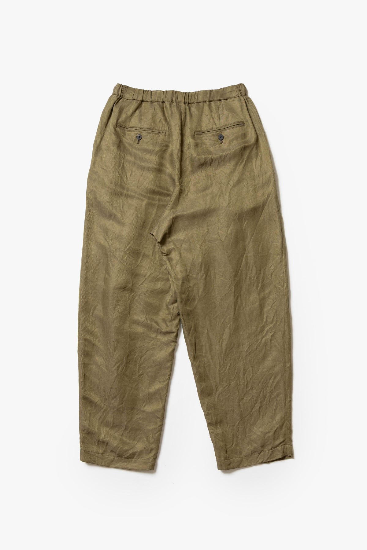 calmlence - PANTS051 DOUBLE PLEATED EASY TAPERED - DBEG