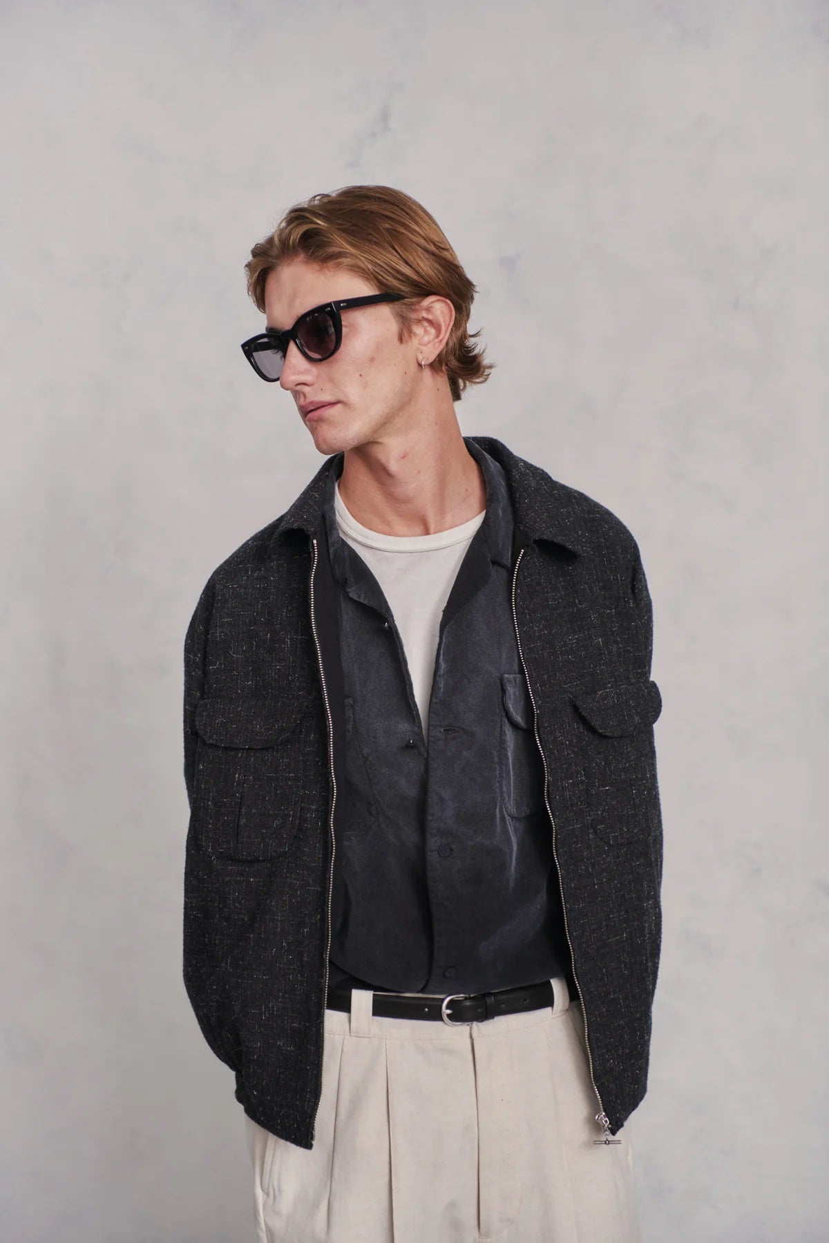 ○OLD JOE - FRONT TUCK ARMY TROUSER - NATURAL