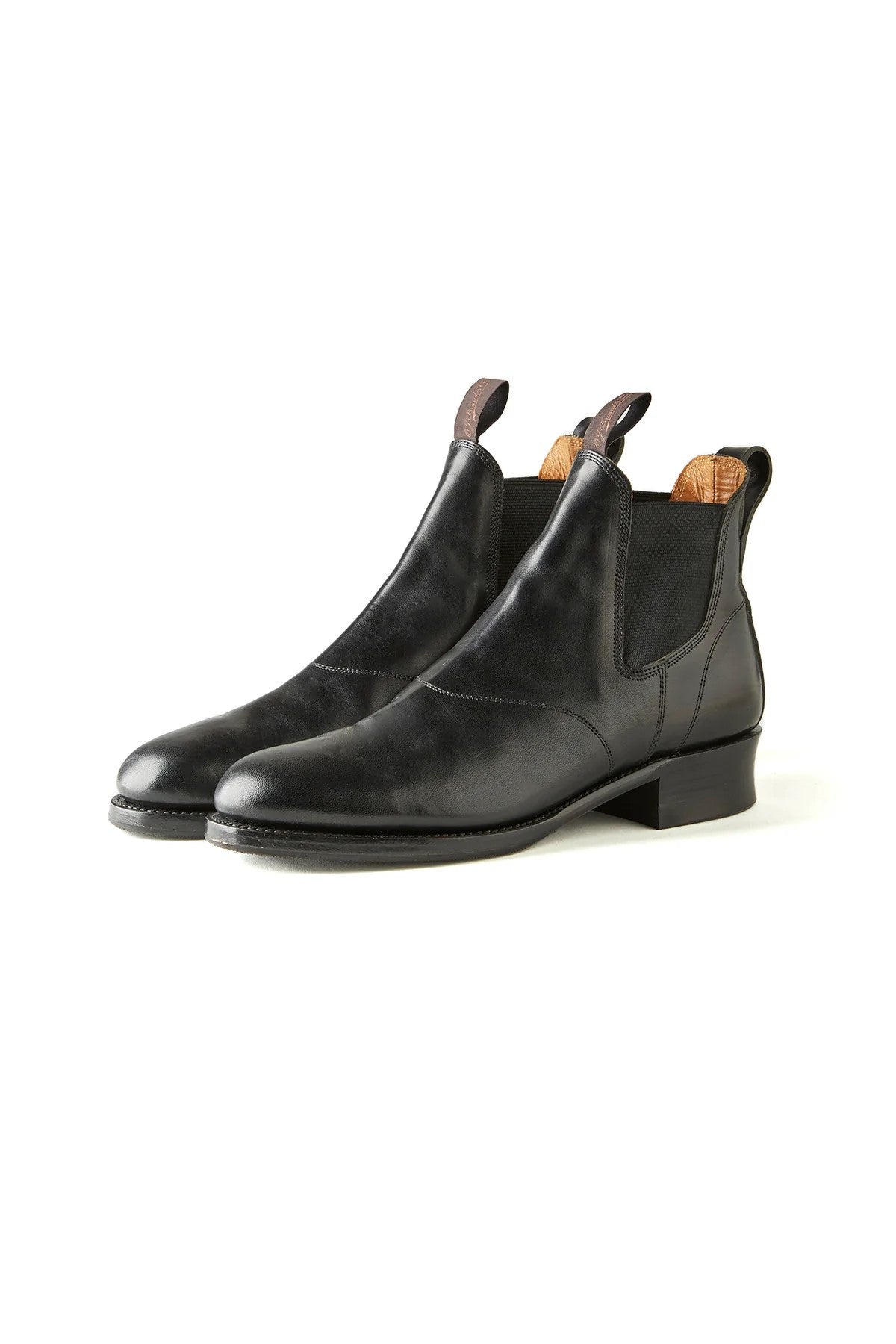 ○OLD JOE - “The Rover” ARTISAN LEATHER SIDE-GORE BOOTS - BLACK HORSE BUTT