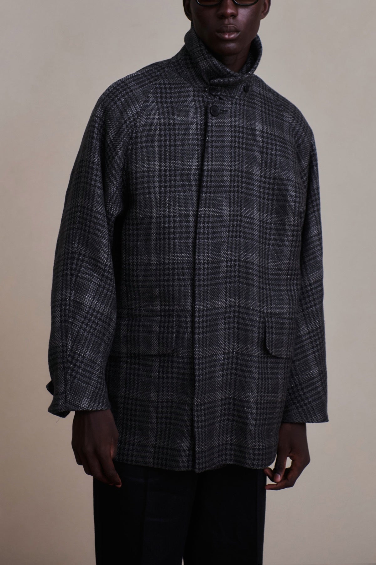 ○OLD JOE - FLY-FRONT DUSTER JACKET - FANCY PLAID