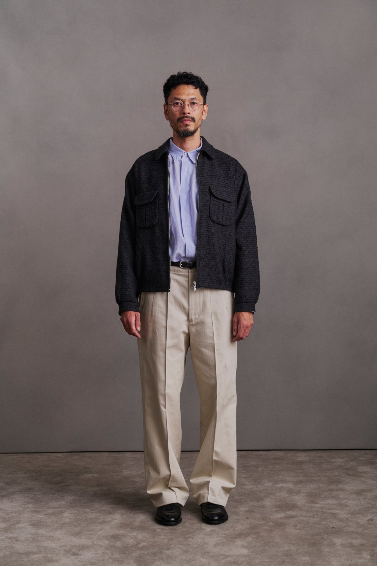 ●OLD JOE - HIDDEN BUTTON COLLAR SHIRTS - HYDRANGEA