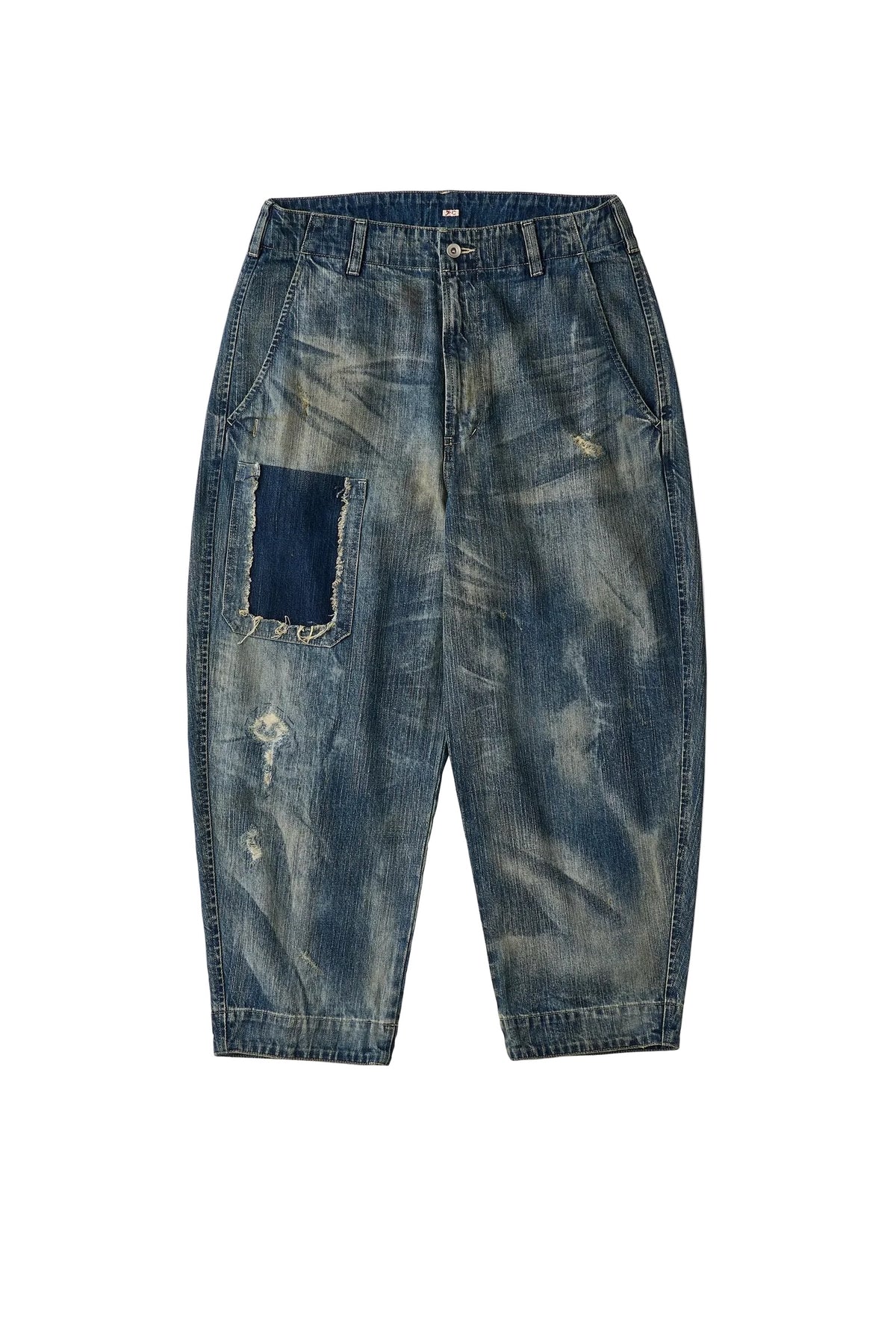 PORTER CLASSIC - STEINBECK DENIM POCKET PANTS VINTAGE CUSTOM - BLUE