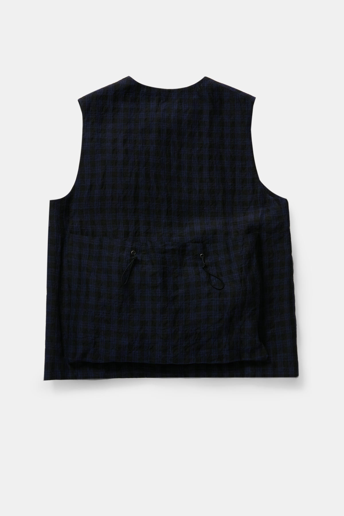 toogood - THE ROPER GILET - LINEN CHECK - MIDNIGHT