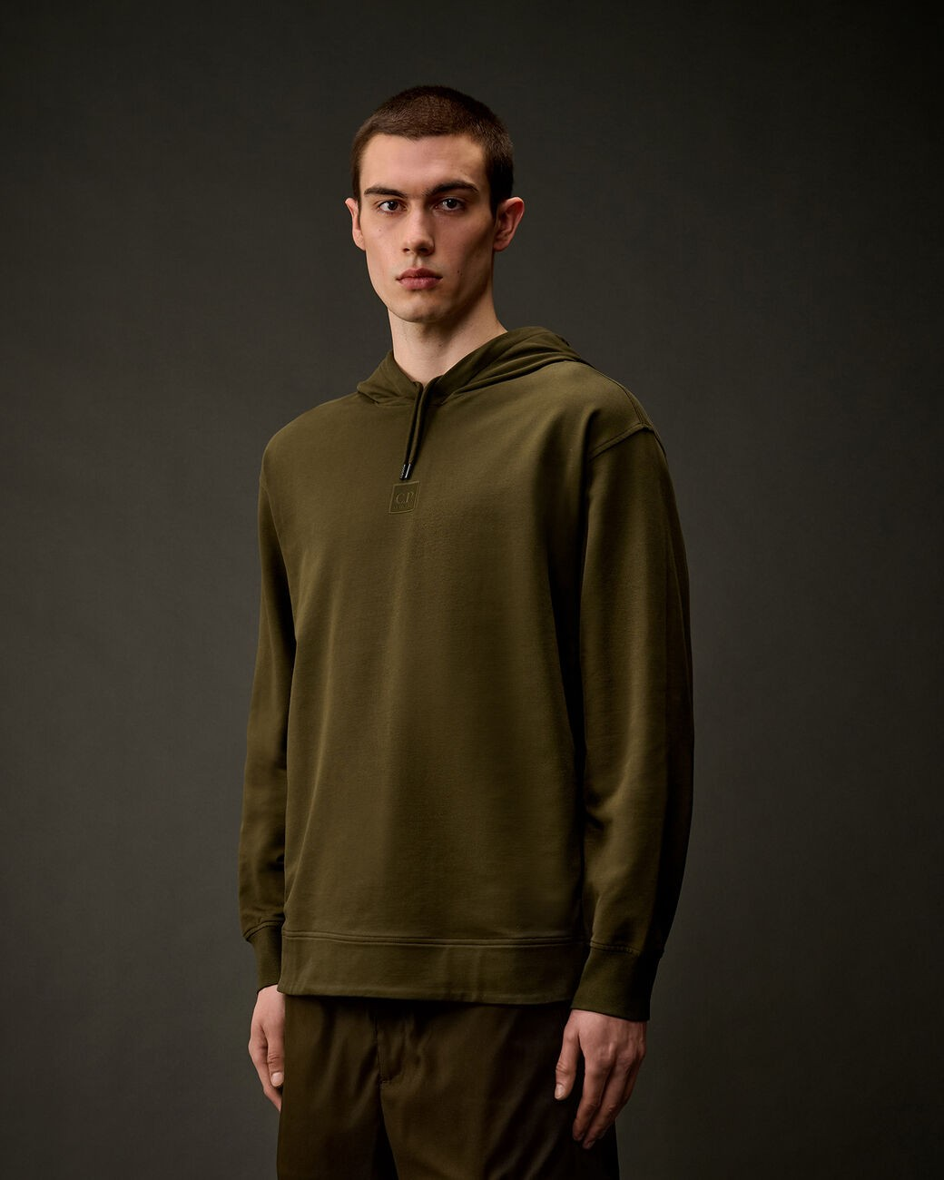 C.P. COMPANY - MTRPLS STRCHFLEECE MIXED HDDSWSH - IVY GREEN