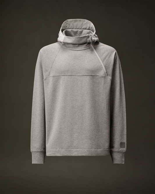 C.P. COMPANY - STRCH FLEECE MIXED ZIP HDD SWSH - GAUZE WHITE