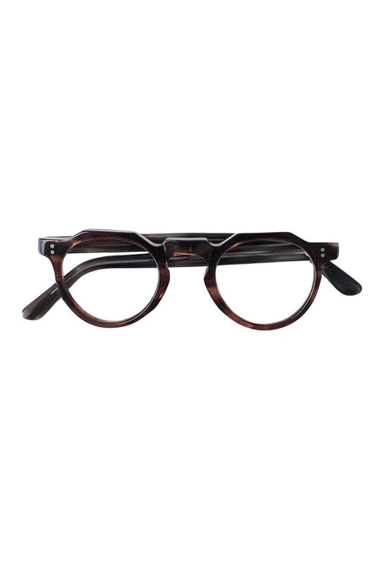 1950s FRANCE VINTAGE EYEGLASS PANTO DARK AMBER - OPT-130
