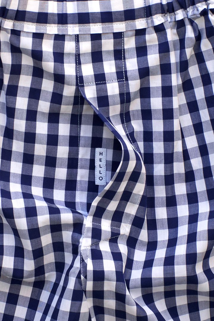 SLEEPY JONES - VICTOR BOXER - LARGE GINGHAM NAVY