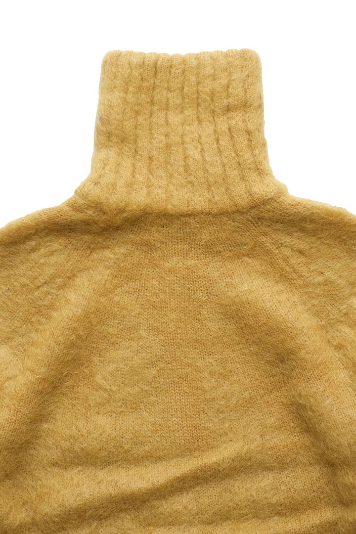 WRYHT - MOHAIR ZIP TURTLE NECK SWEATER - MANDARINE