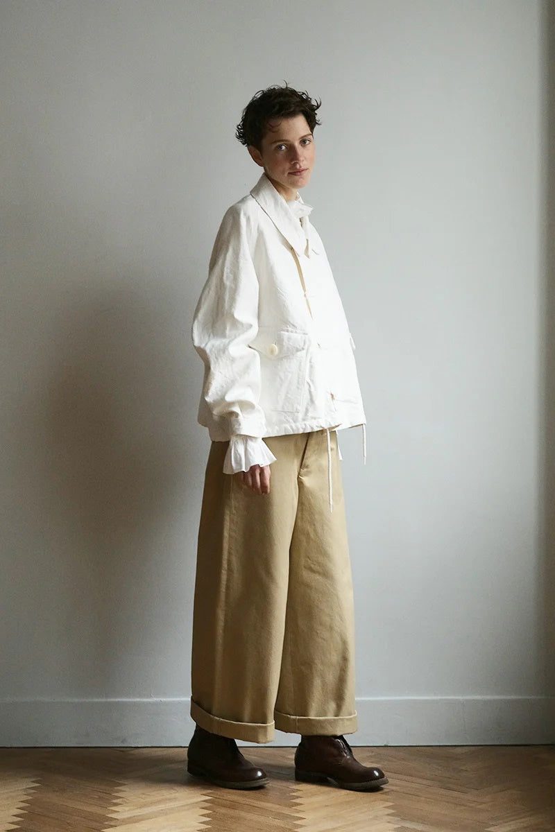 ◯ Nigel Cabourn woman - MK3 BLOUSON HEMP - WHITE