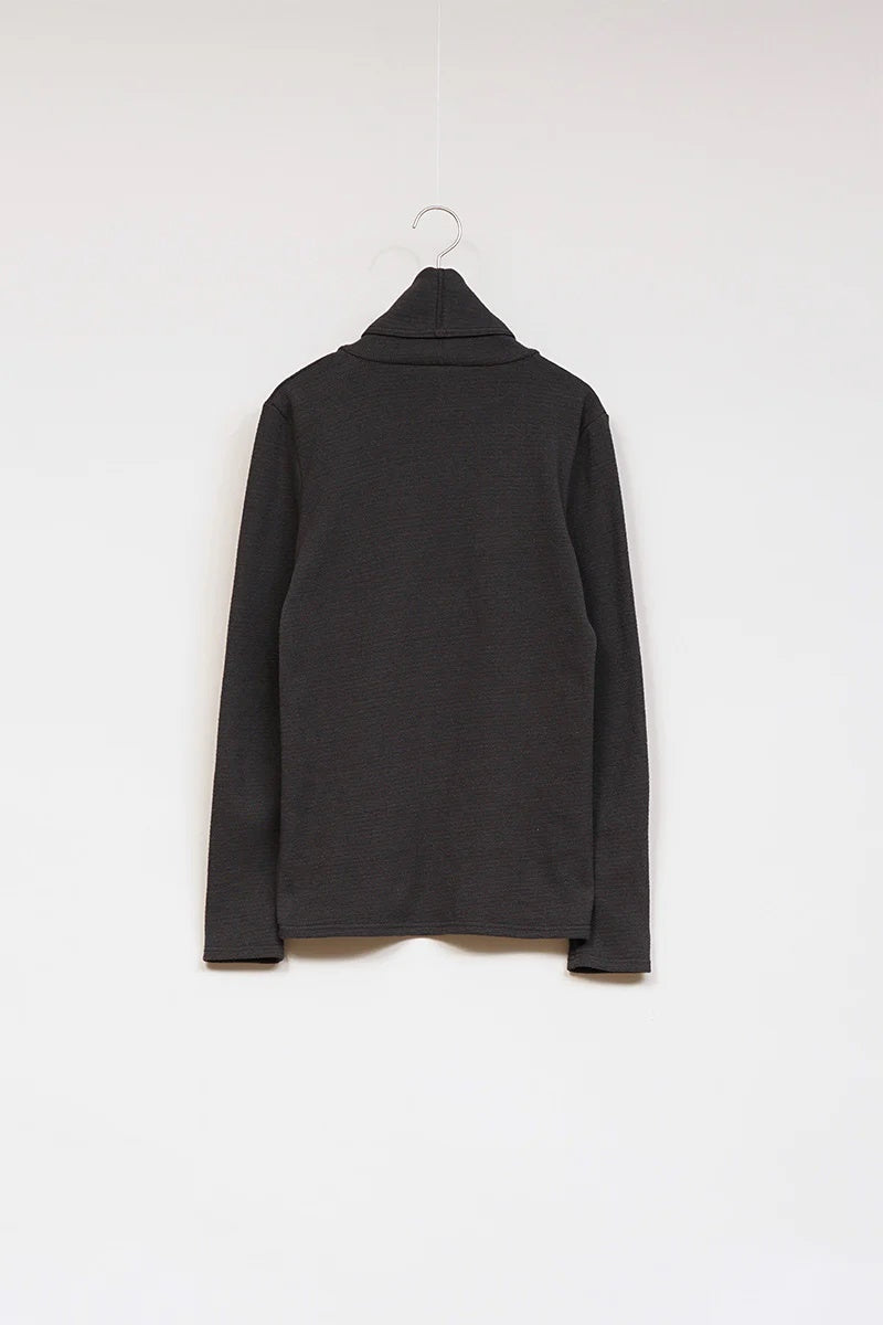 ◯ Nigel Cabourn woman - HIGH NECK LONG SLEEVE C/S - CHARCOAL GRAY