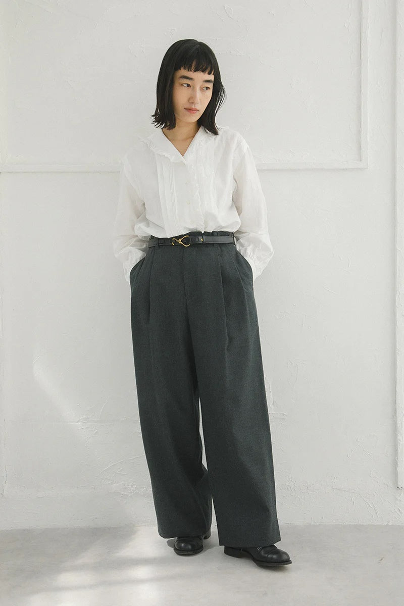 ◯ Nigel Cabourn woman - GENTLEMANS PT WOOL SERGE - CHACOAL GRAY