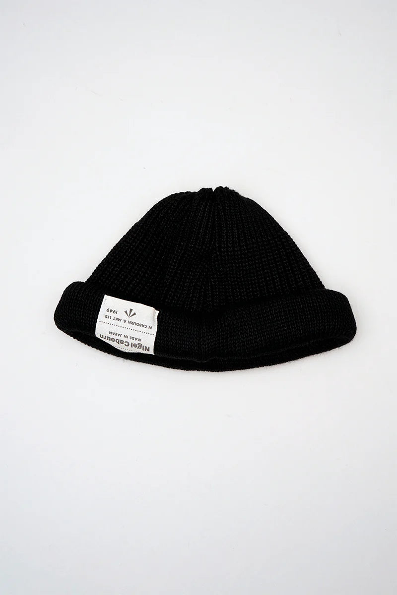 ◯ Nigel Cabourn - BEANIE LINEN SUL - BLACK