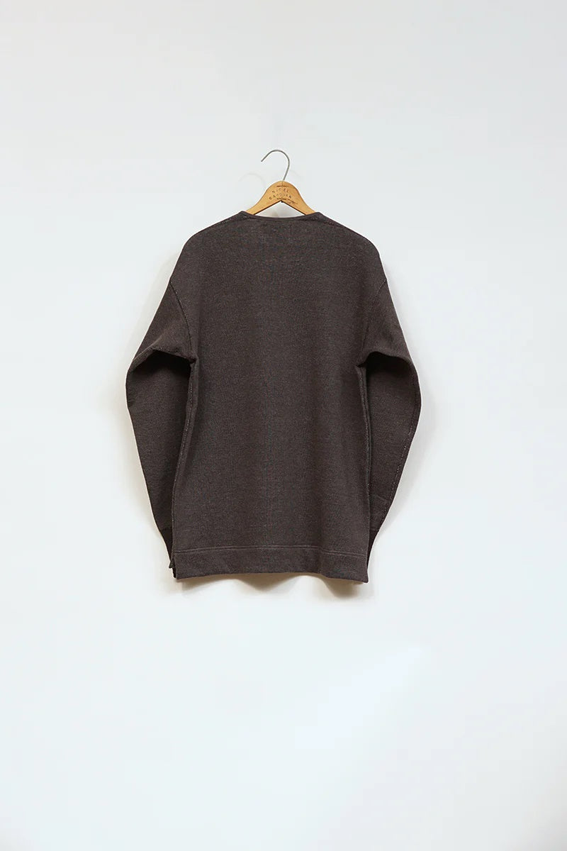 ◯ Nigel Cabourn - BLACKSMITH HENLEY NECK SHIRT - CHARCOAL  GRAY