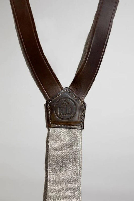 ◯ Nigel Cabourn - LEATHER SUSPENDER - BROWN