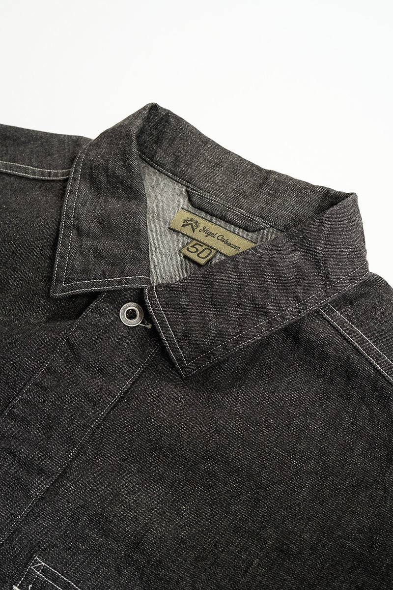 ◯ Nigel Cabourn - UTILITY SH TYPE2 10oz DENIM BK - BLACK