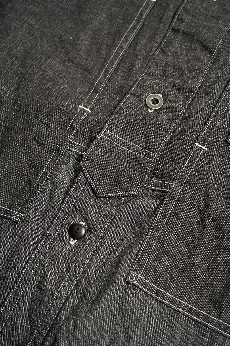 ◯ Nigel Cabourn - UTILITY SH TYPE2 10oz DENIM BK - BLACK