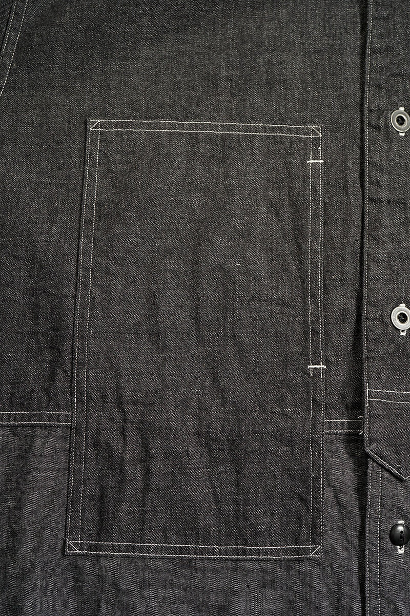 ◯ Nigel Cabourn - UTILITY SH TYPE2 10oz DENIM BK - BLACK