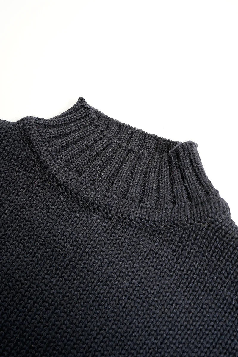 ◯ Nigel Cabourn - HIGH NECK KNIT - DARK NAVY