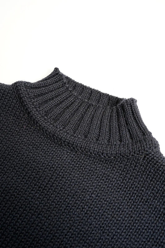 ◯ Nigel Cabourn - HIGH NECK KNIT - DARK NAVY