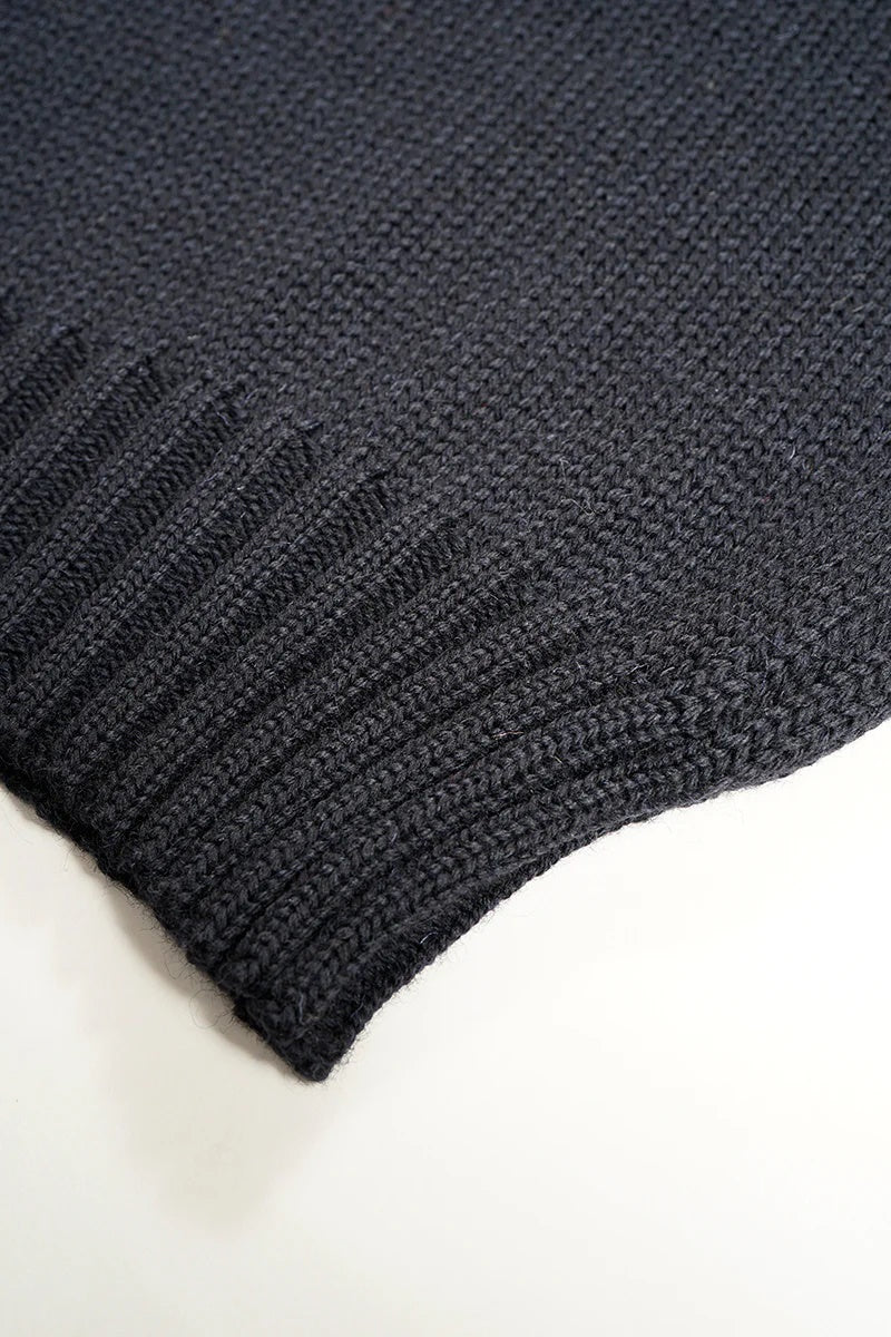 ◯ Nigel Cabourn - HIGH NECK KNIT - DARK NAVY