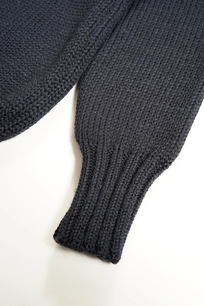 ◯ Nigel Cabourn - HIGH NECK KNIT - DARK NAVY