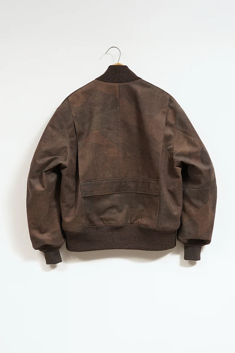 ◯ Nigel Cabourn - A1 JK CAMO ULTRA SUEDE - DARK BROWN