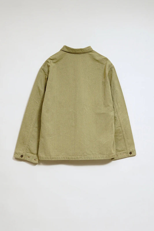 ◯ Nigel Cabourn - USMC CHORE JACKET HERRINGBONE - GREEN