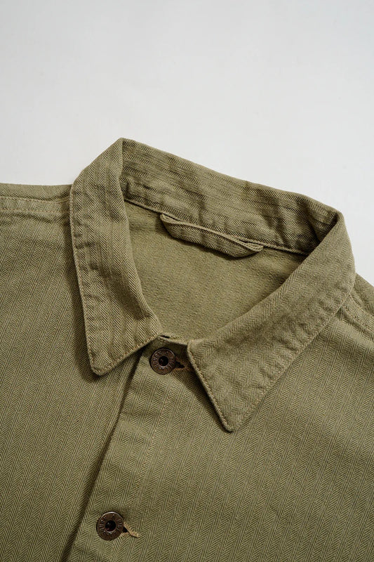 ◯ Nigel Cabourn - USMC CHORE JACKET HERRINGBONE - GREEN