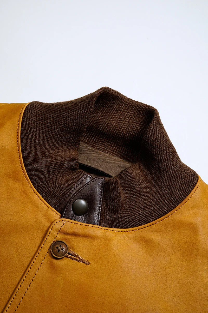 ◯ Nigel Cabourn - A-1 FLIGHT JK HORSE NUBUCK - CAMEL