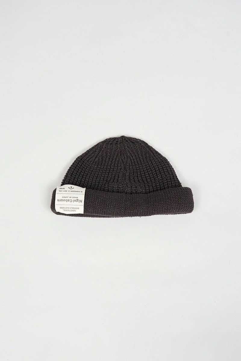 ◯ Nigel Cabourn - BEANIE HEMP - CHARCOAL GRAY