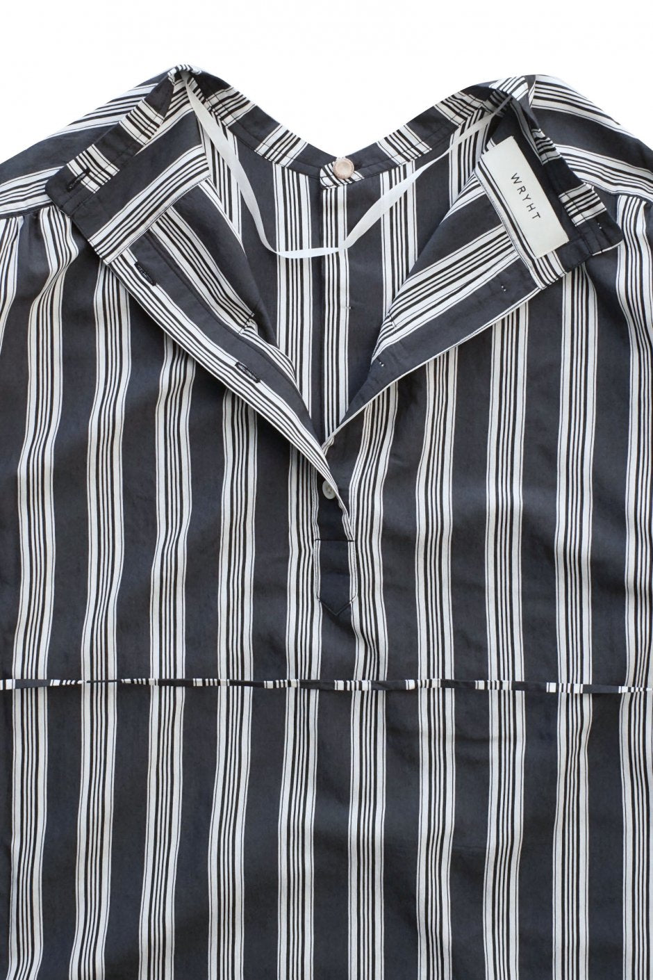 WRYHT - BACK-PLACKET BAND COLLER LONG SHIRTS - GRAPHITE