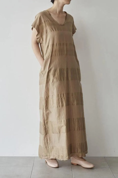 humoresque - U-neck dress - beige