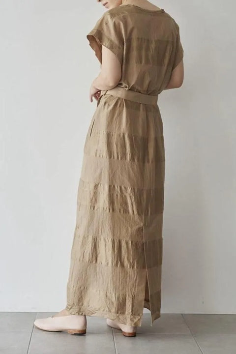 humoresque - U-neck dress - beige