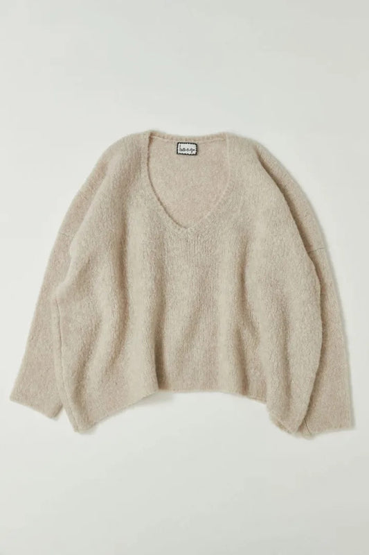 humoresque - cashmere BOUCLE V-neck