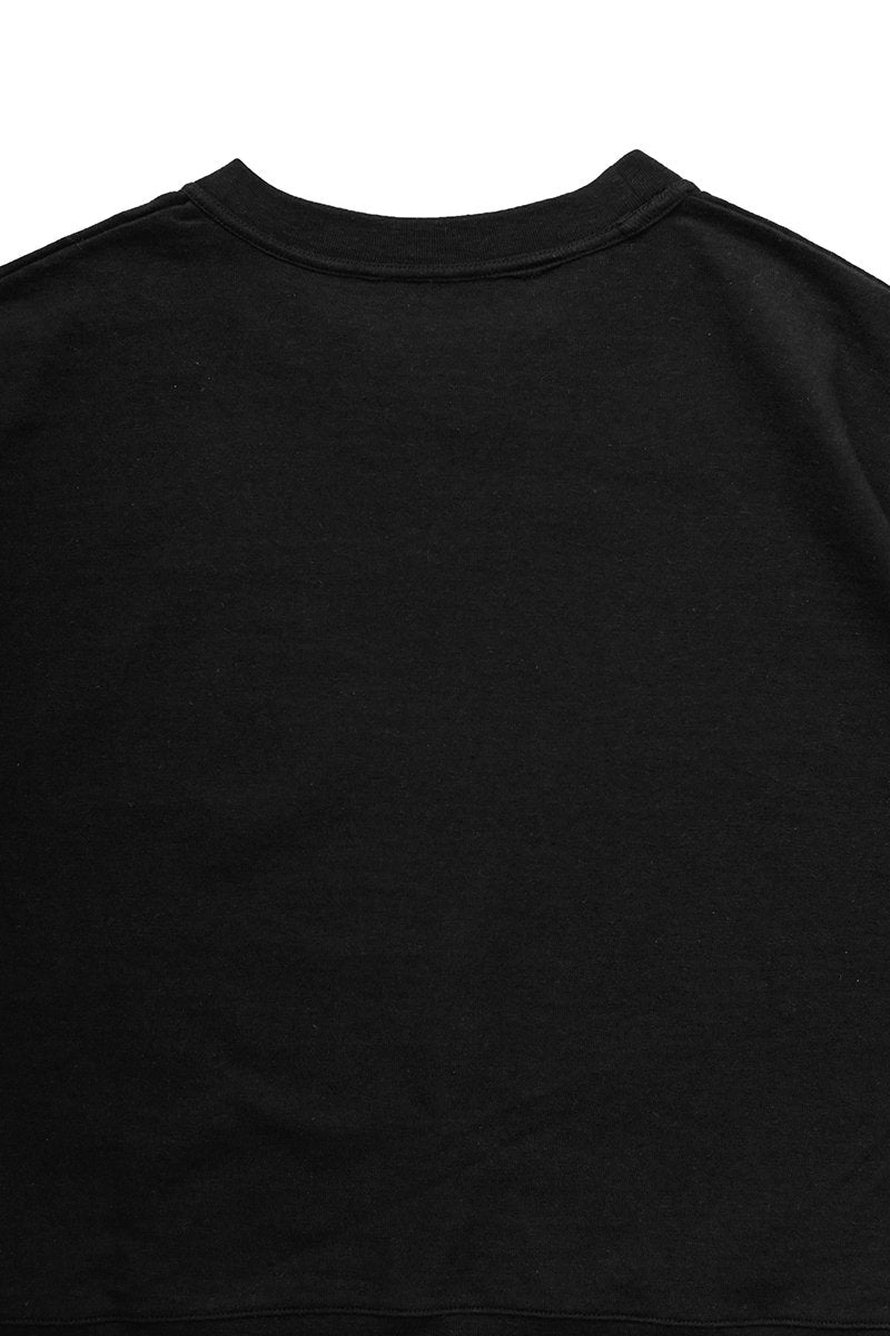 WRYHT- DORMAN SLEEVE BINDER-NECK TEE - BLACK