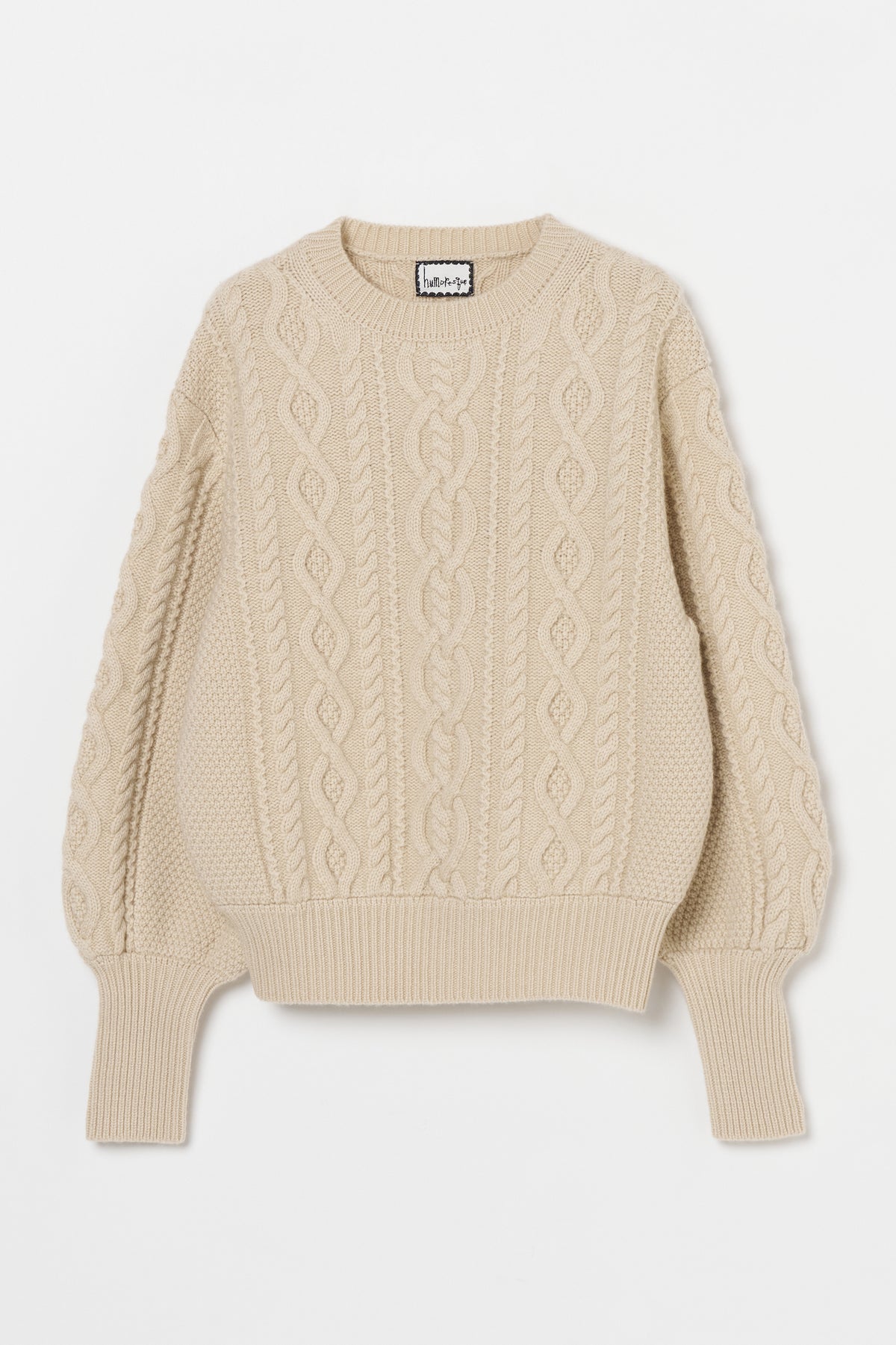humoresque - cashmere Aran pullover - natural