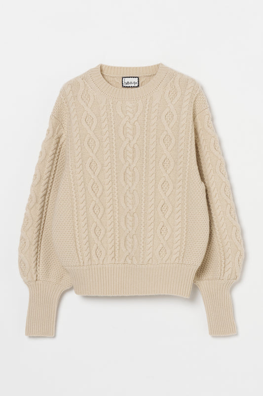 humoresque - cashmere Aran pullover - natural