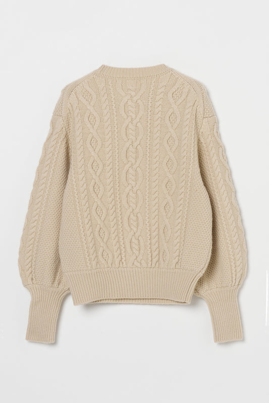 humoresque - cashmere Aran pullover - natural
