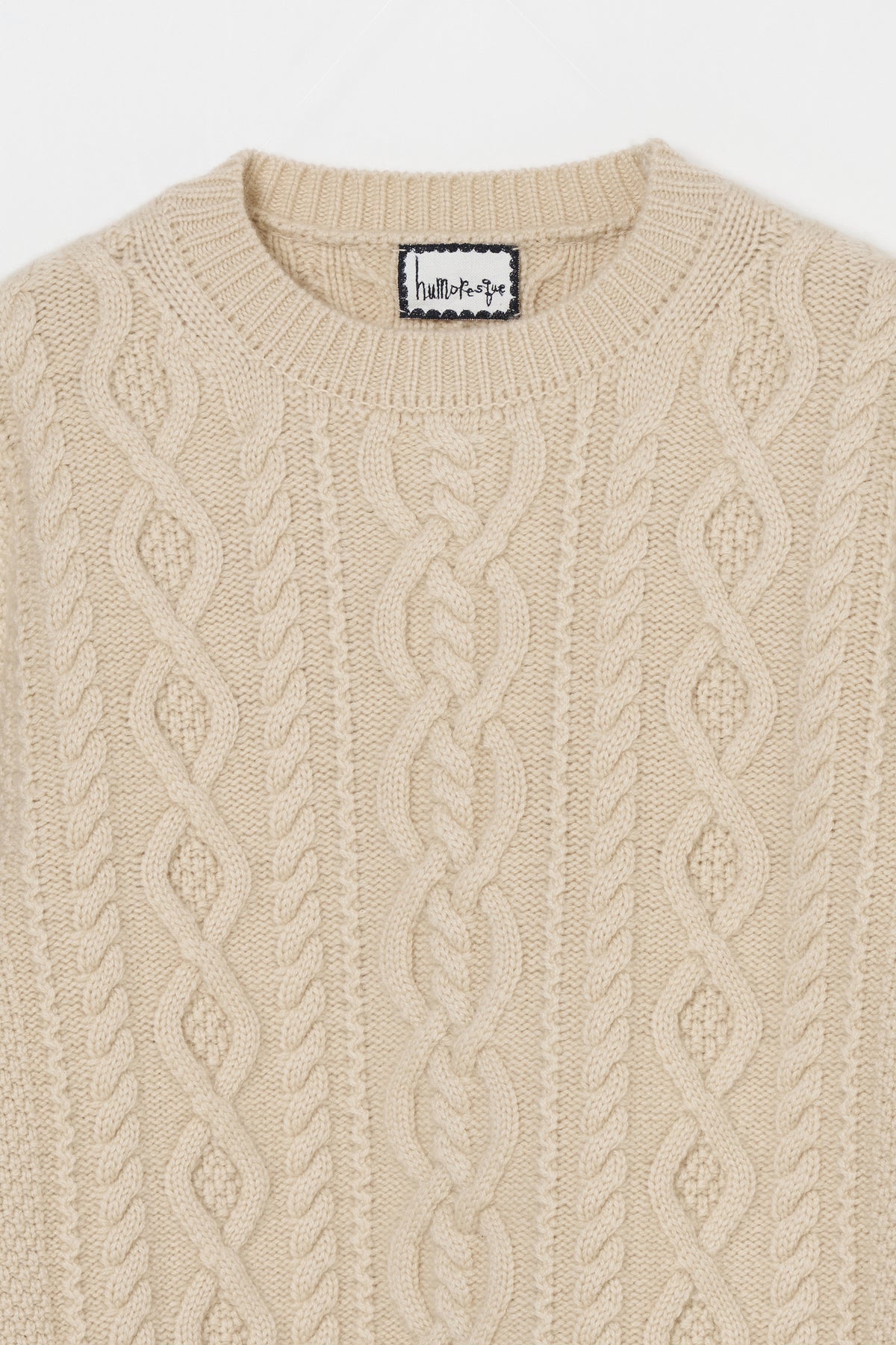humoresque - cashmere Aran pullover - natural