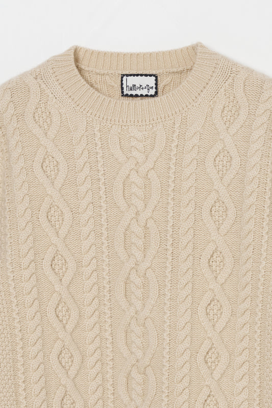 humoresque - cashmere Aran pullover - natural