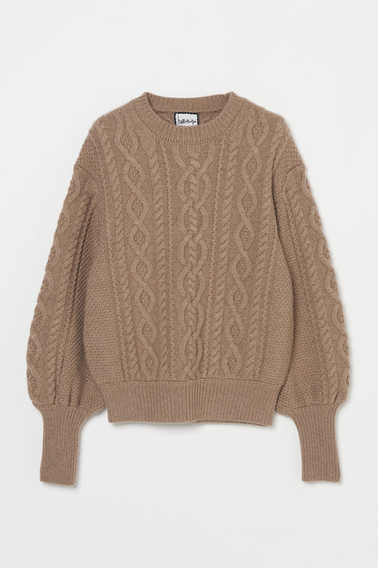 humoresque - cashmere Aran pullover - mocha
