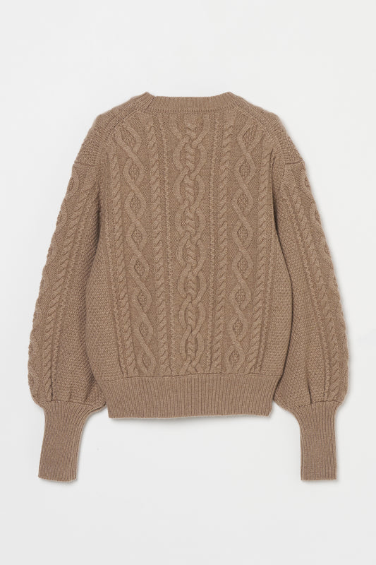 humoresque - cashmere Aran pullover - mocha
