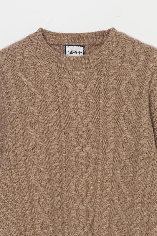 humoresque - cashmere Aran pullover - mocha