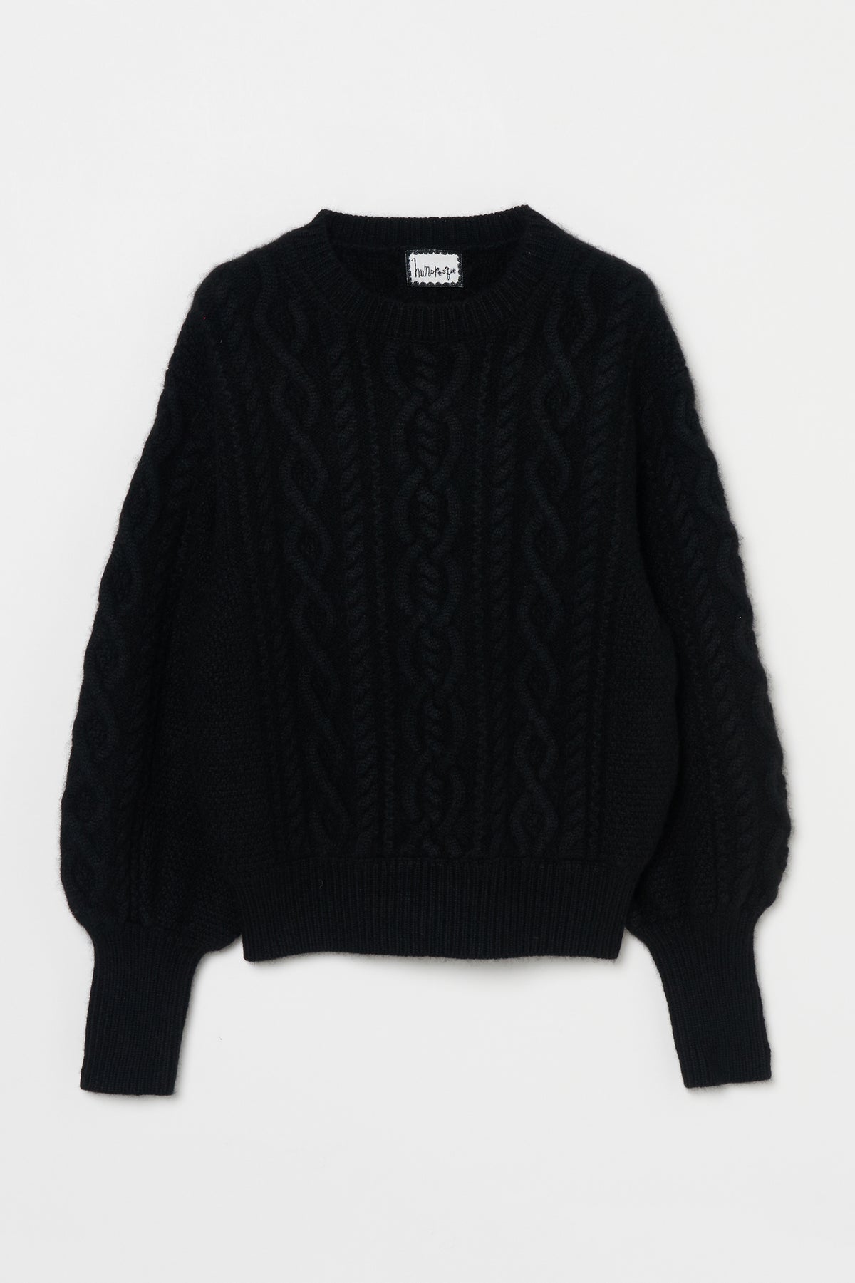 humoresque - cashmere Aran pullover - black