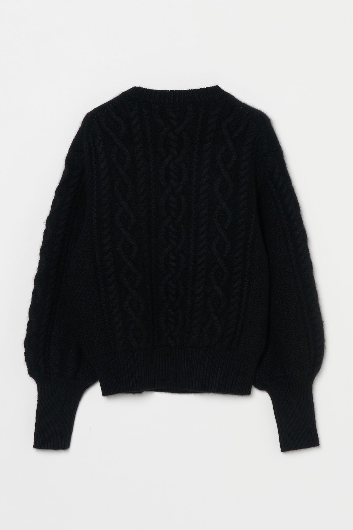 humoresque - cashmere Aran pullover - black