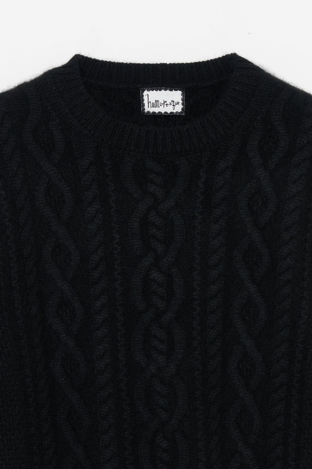 humoresque - cashmere Aran pullover - black