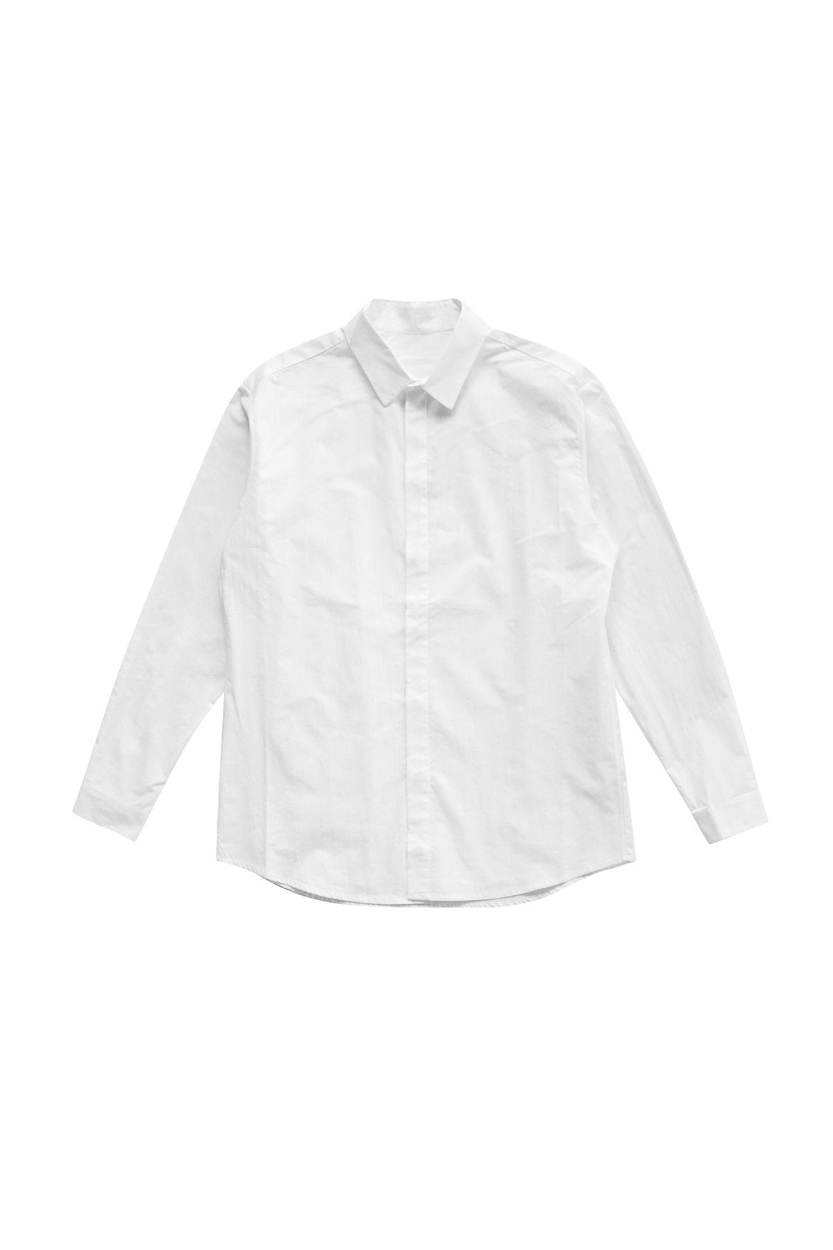 toogood - THE MILKMAN SHIRT- COTTON PERCALE CHALK